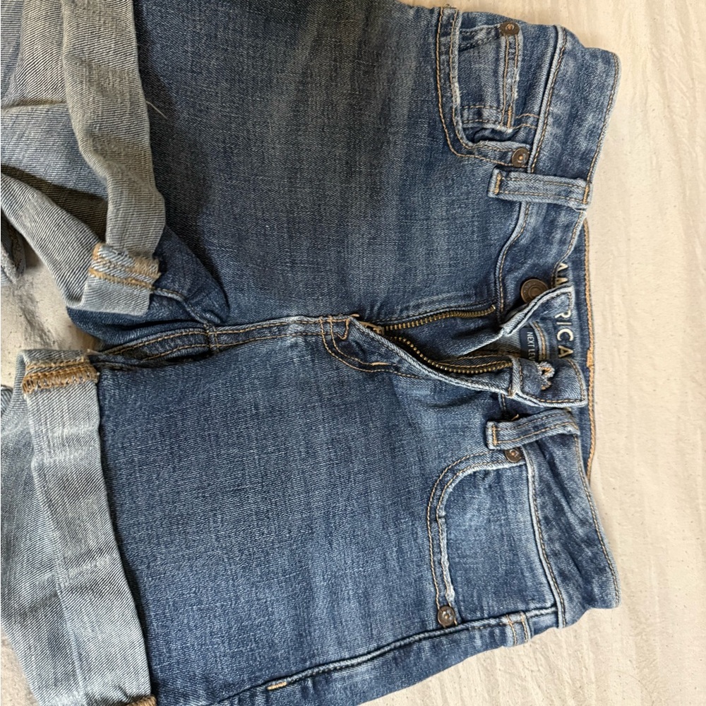 american eagle girls sz 000 Set of Three Denim Shorts in Blue and White - Picture 7 of 14